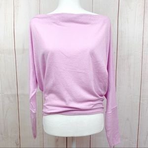Free People We the Free Pink Boat Neck Sweater